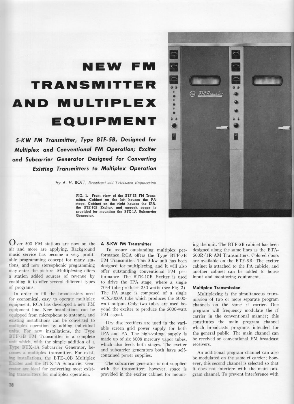 RCA BTE-10B Direct FM Exciter, page 1