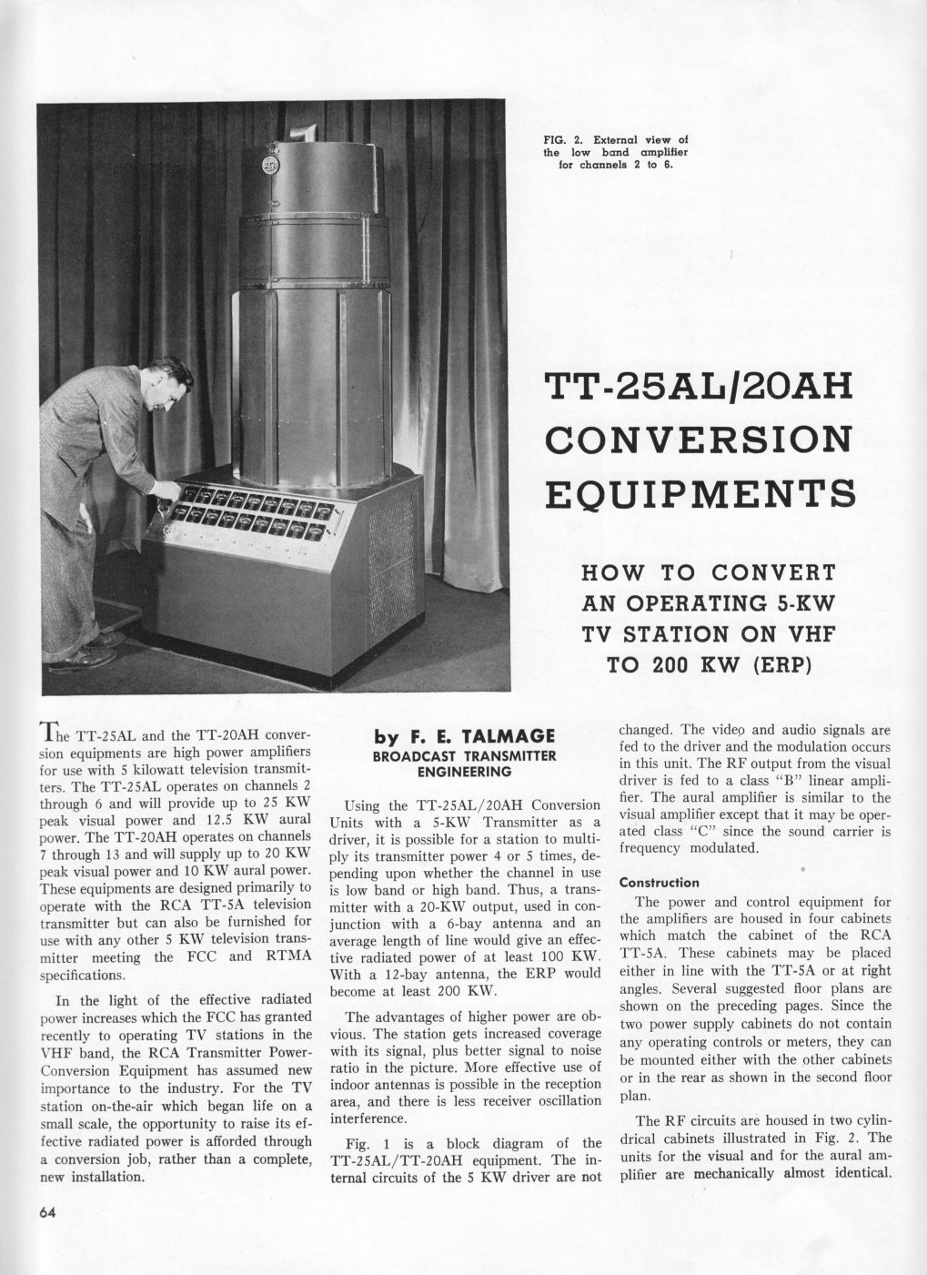 RCA TT-25AL Television Amplifier, page 1